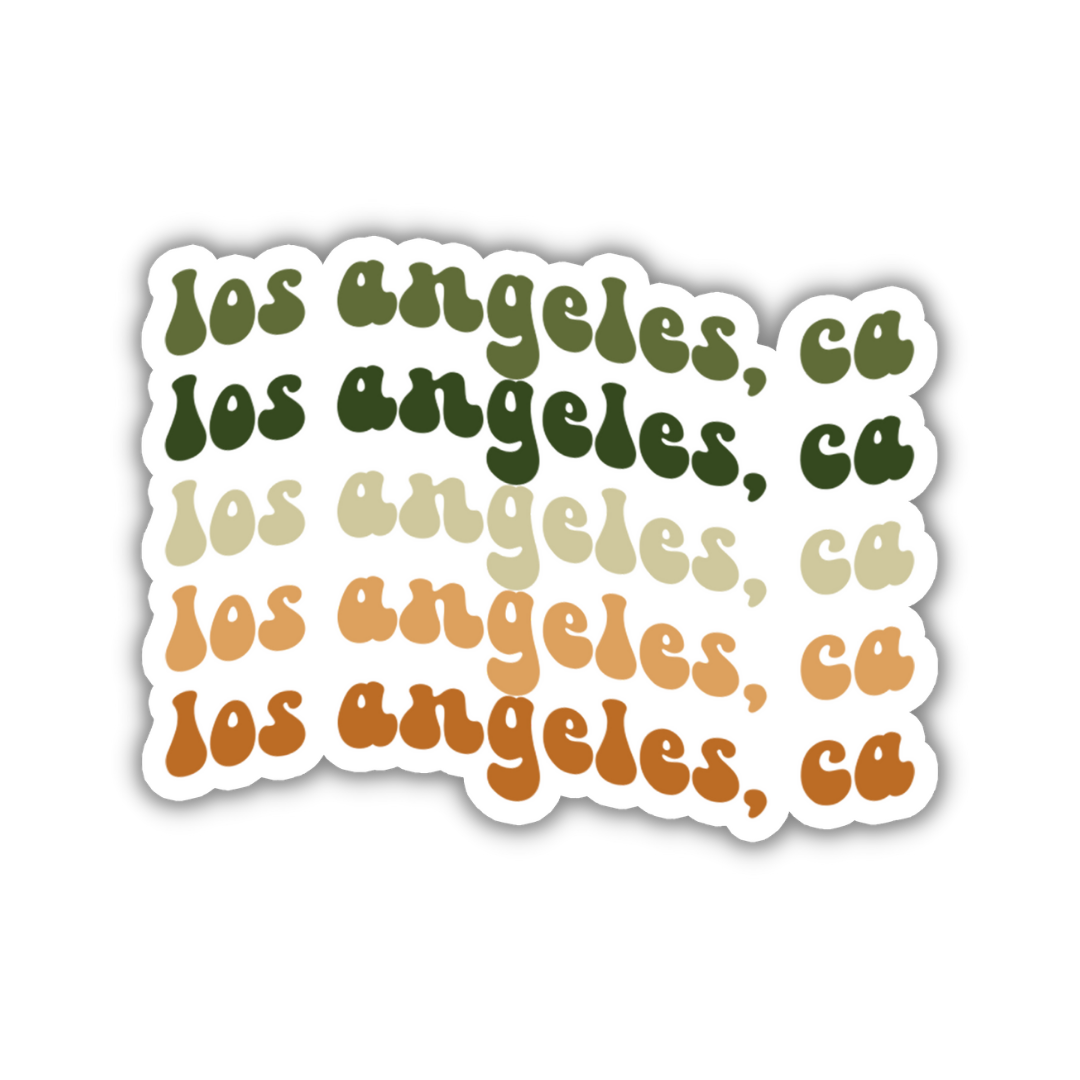 Los Angeles, CA Retro Sticker