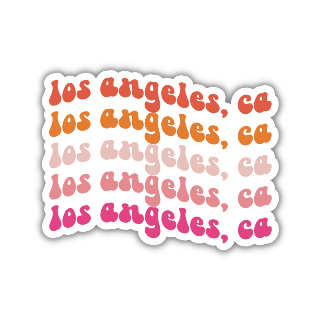 Los Angeles, CA Retro Sticker