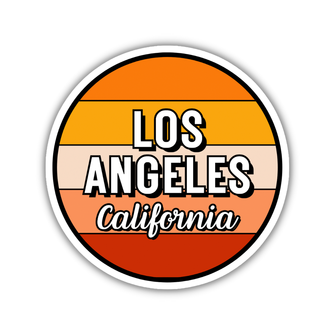 Los Angeles, California Circle Sticker