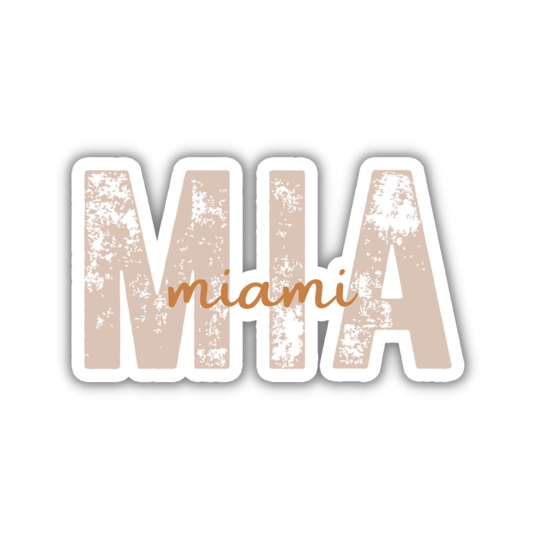 MIA Miami Airport Code Sticker