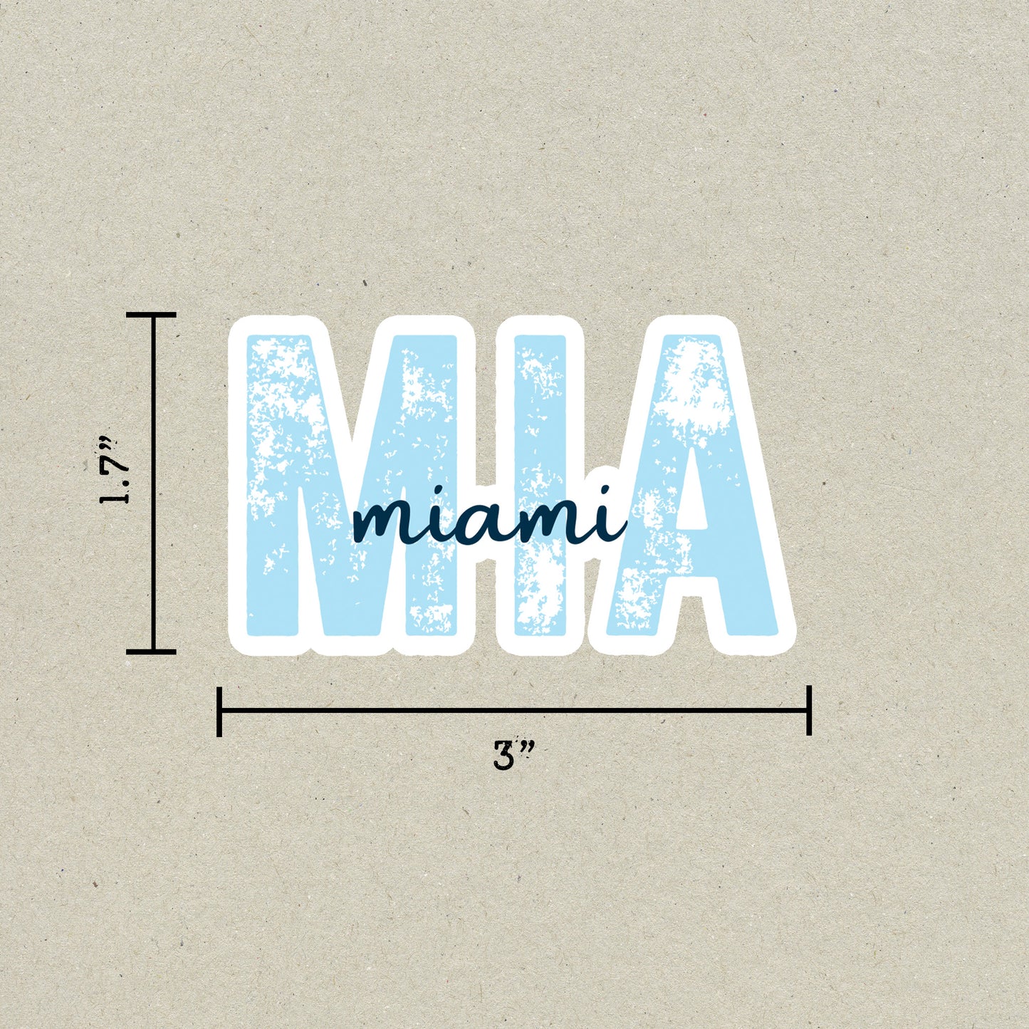 MIA Miami Airport Code Sticker