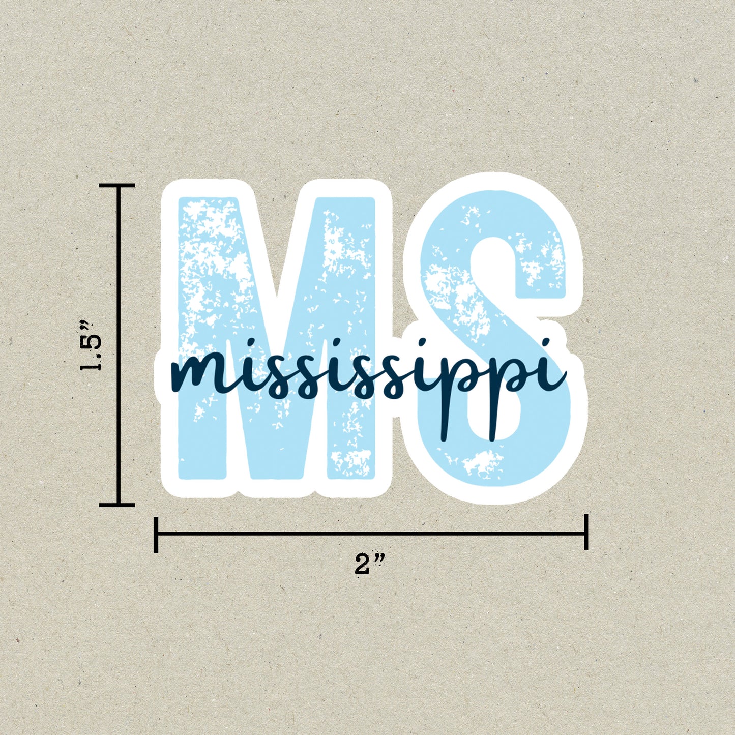 Mississippi State Code Sticker
