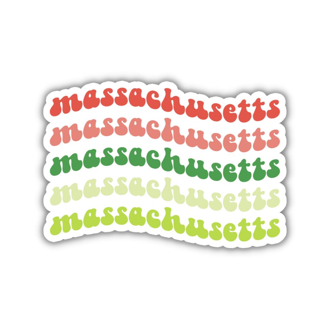 Massachusetts Retro Sticker