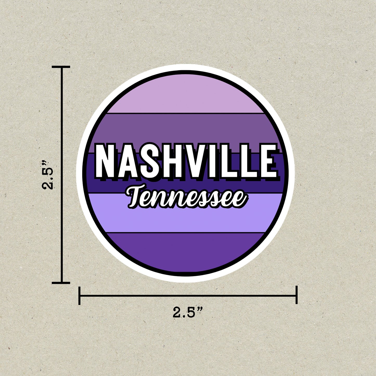 Nashville, Tennessee Circle Sticker