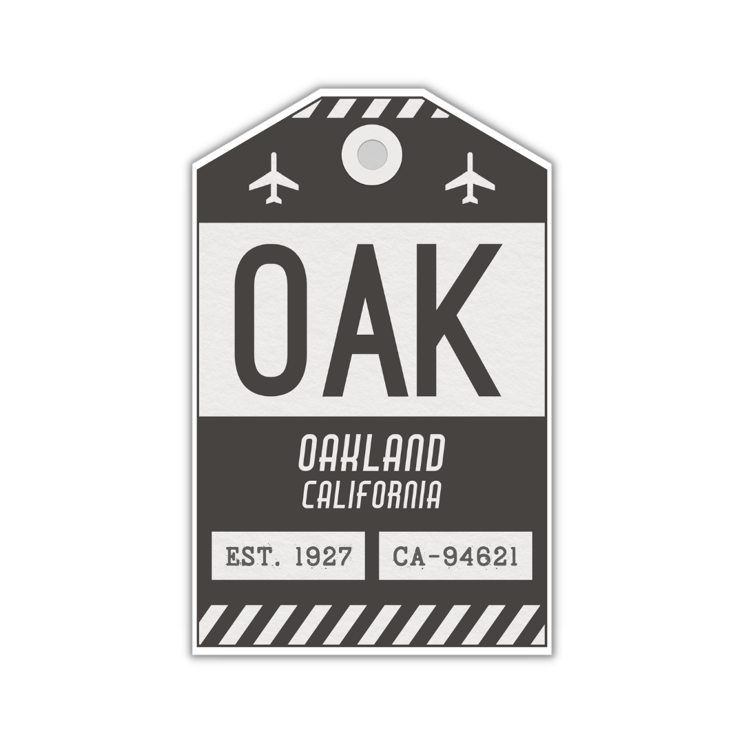 OAK Vintage Luggage Tag Sticker