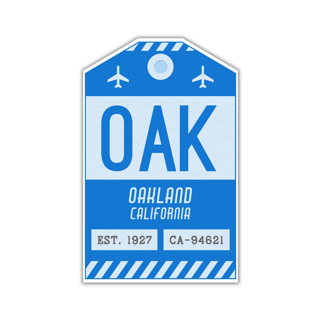 OAK Vintage Luggage Tag Sticker