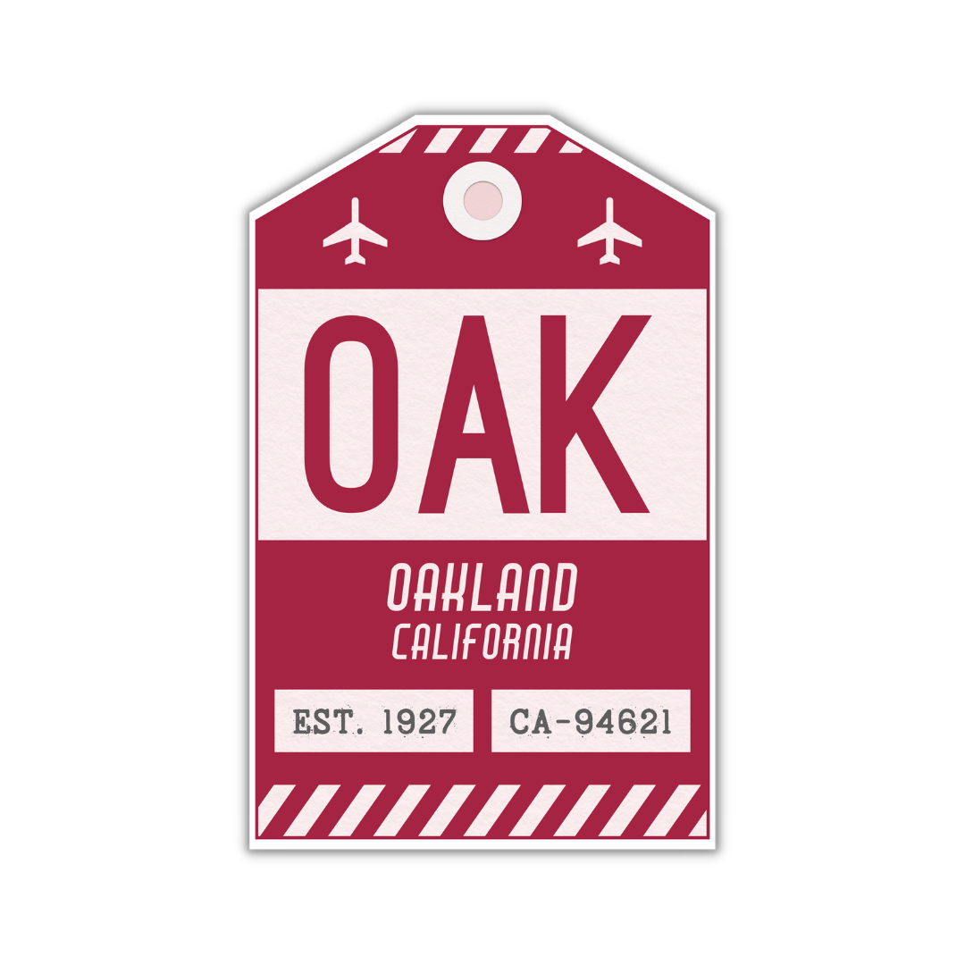 OAK Vintage Luggage Tag Sticker