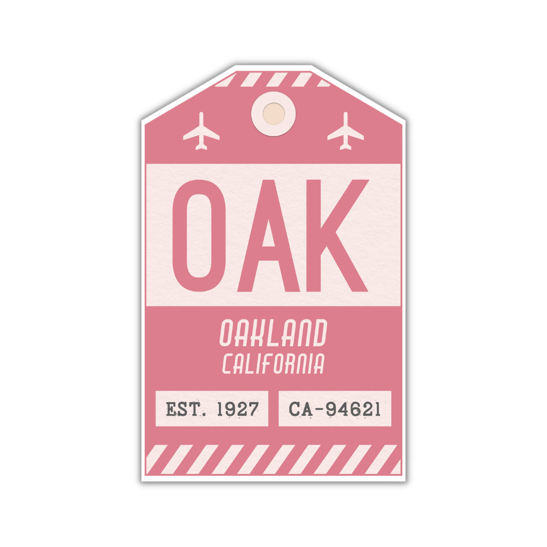 OAK Vintage Luggage Tag Sticker