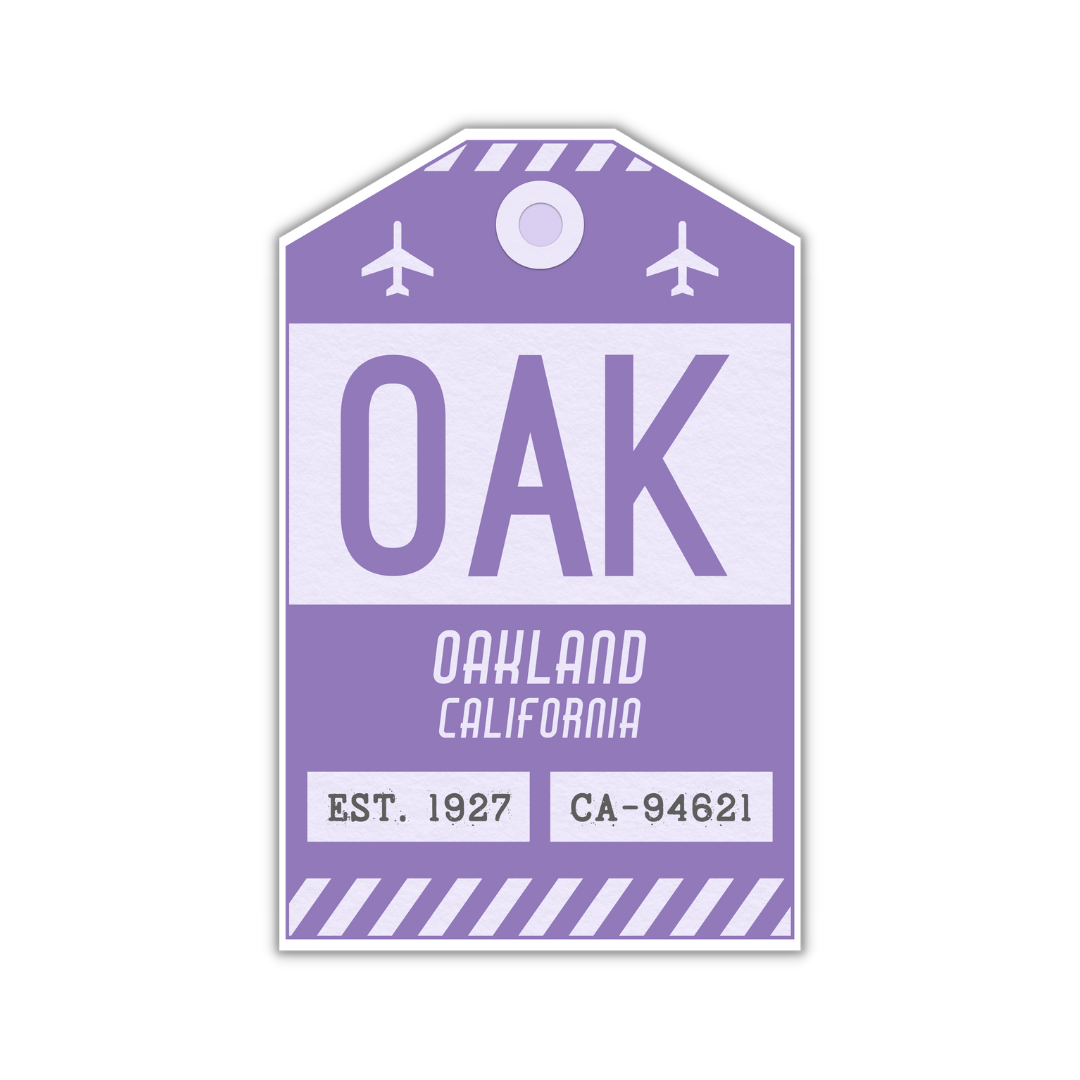 OAK Vintage Luggage Tag Sticker