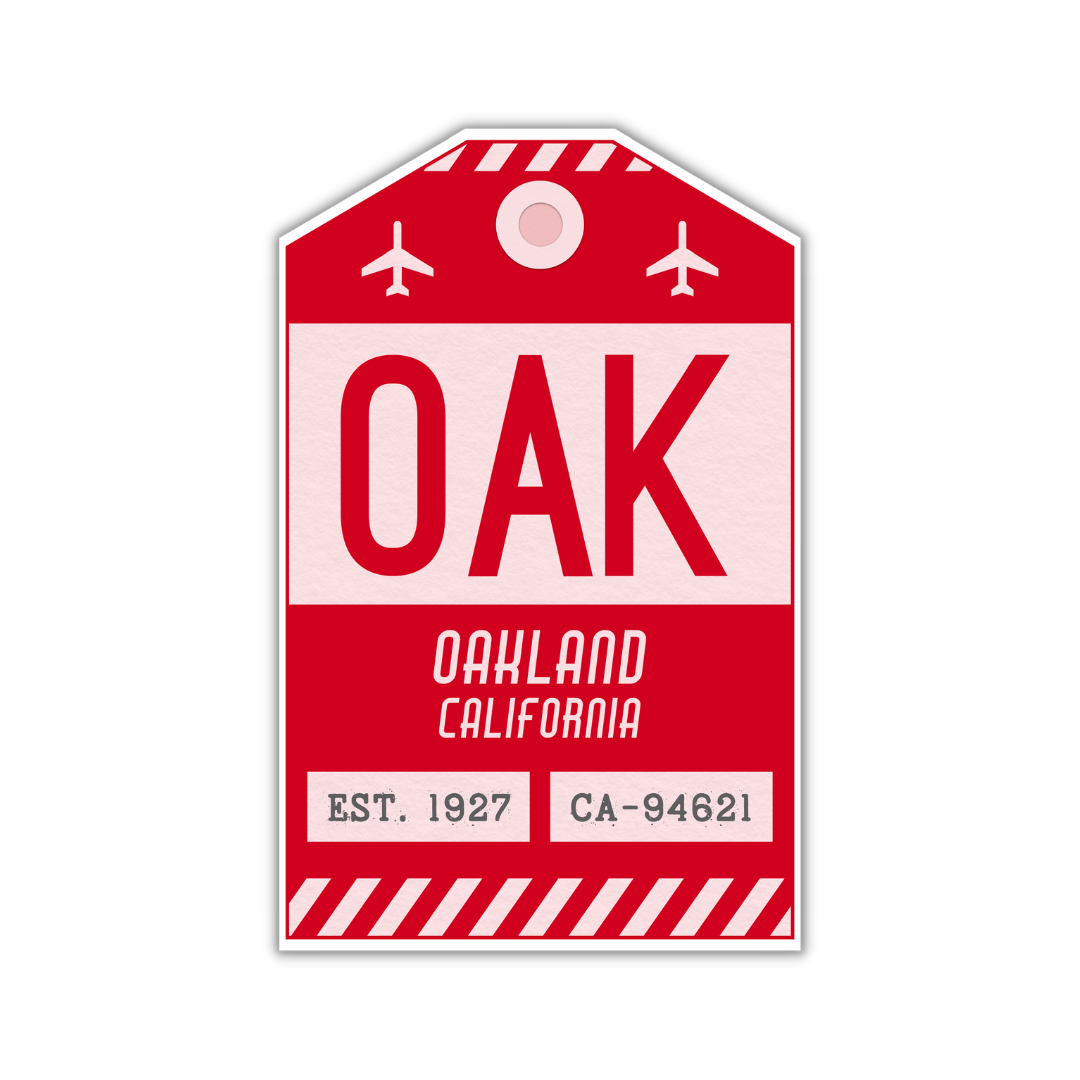 OAK Vintage Luggage Tag Sticker