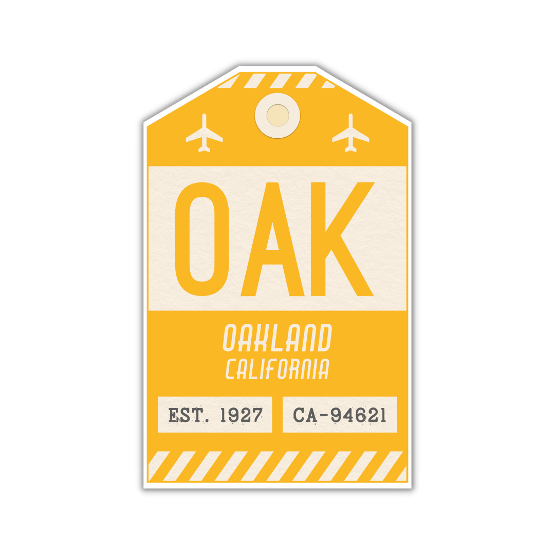 OAK Vintage Luggage Tag Sticker