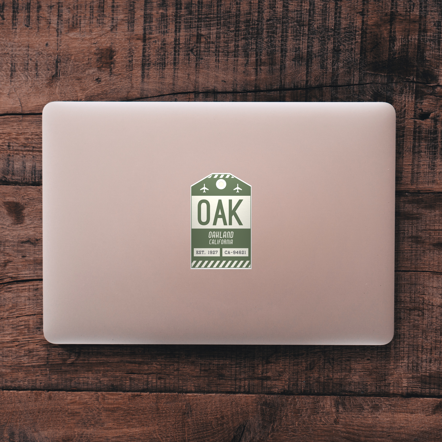 OAK Vintage Luggage Tag Sticker