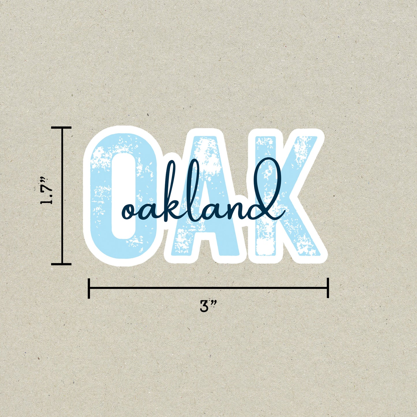 OAK Oakland Airport Code Sticker