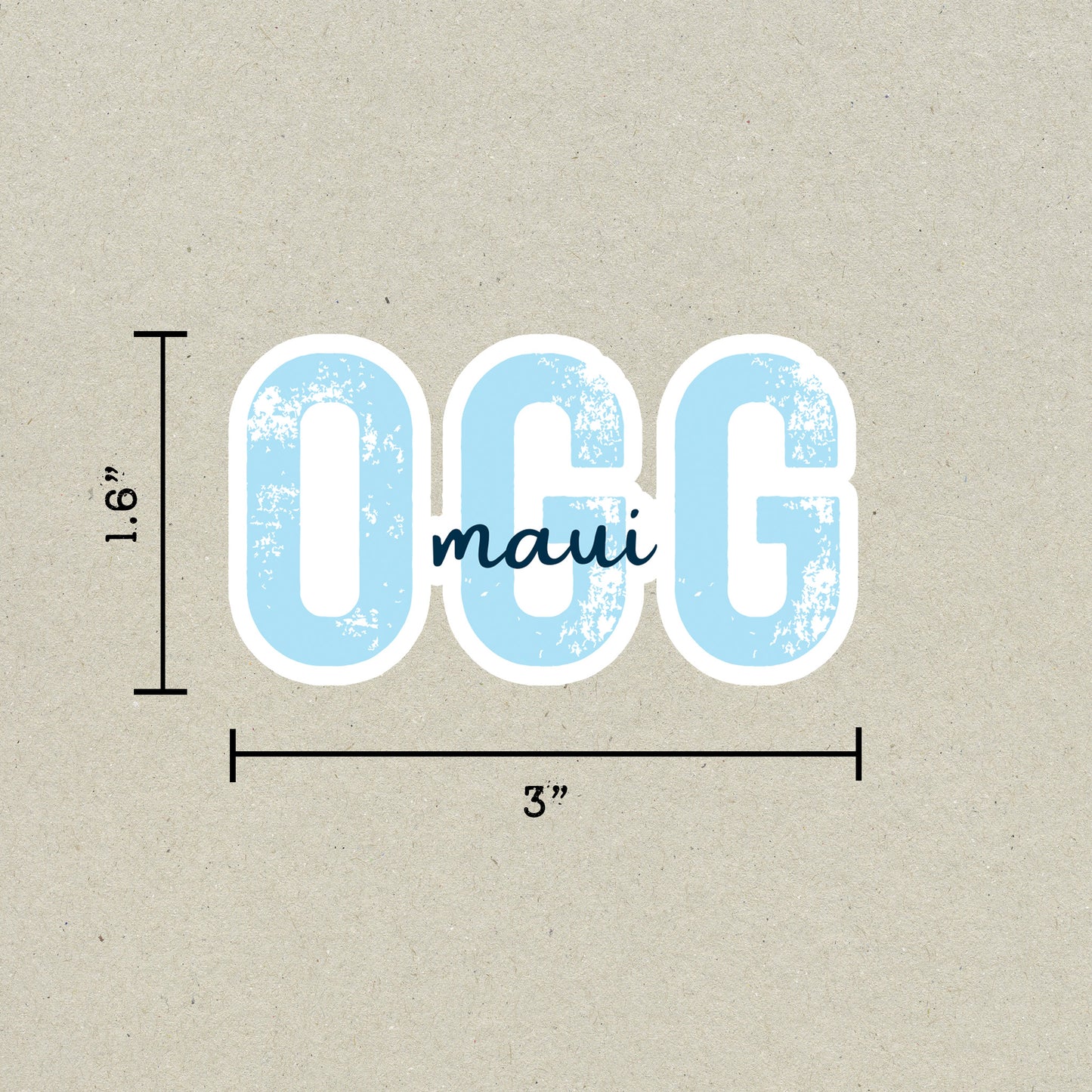 OGG Maui Airport Code Sticker