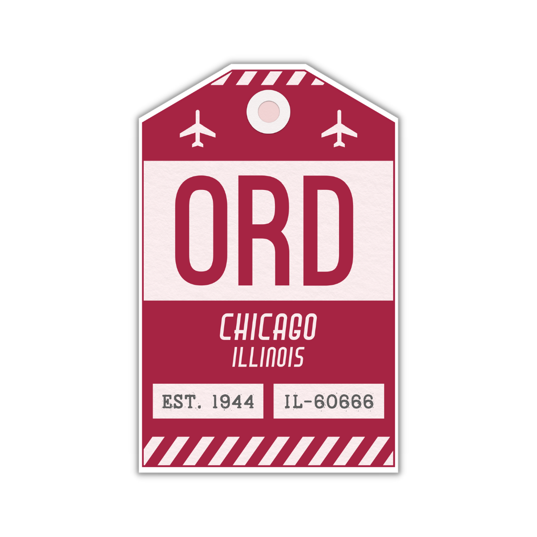 ORD Vintage Luggage Tag Sticker