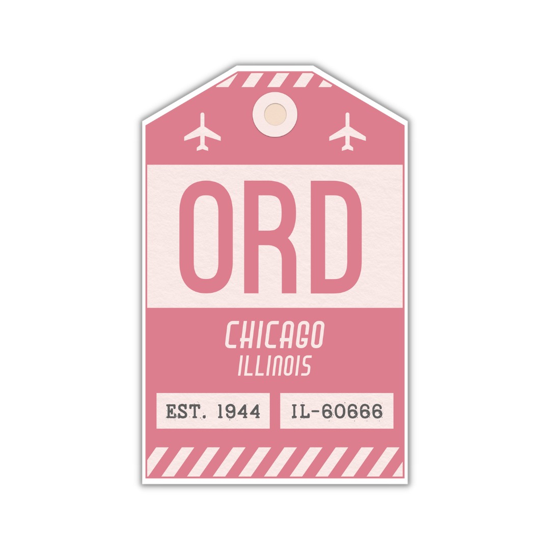 ORD Vintage Luggage Tag Sticker