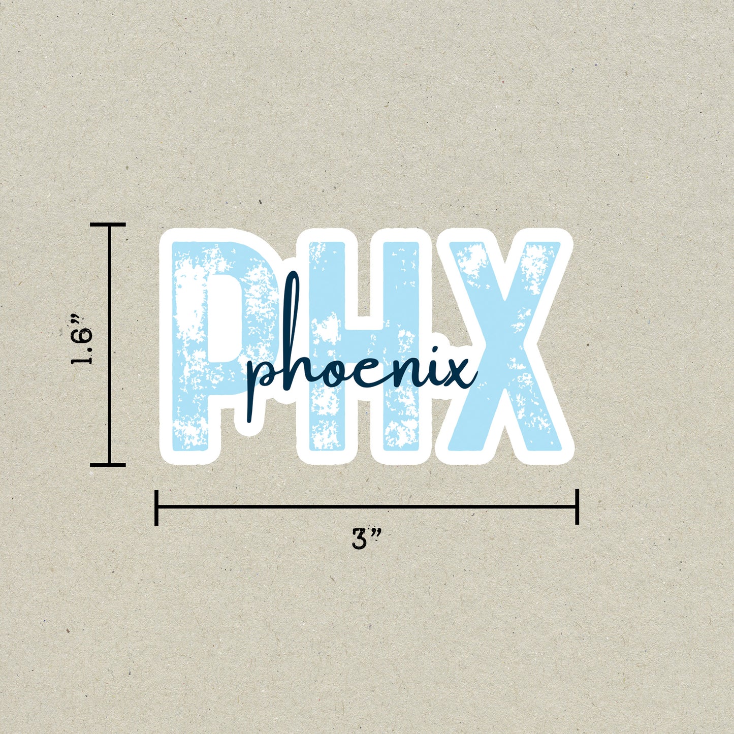 PHX Phoenix Airport Code Sticker