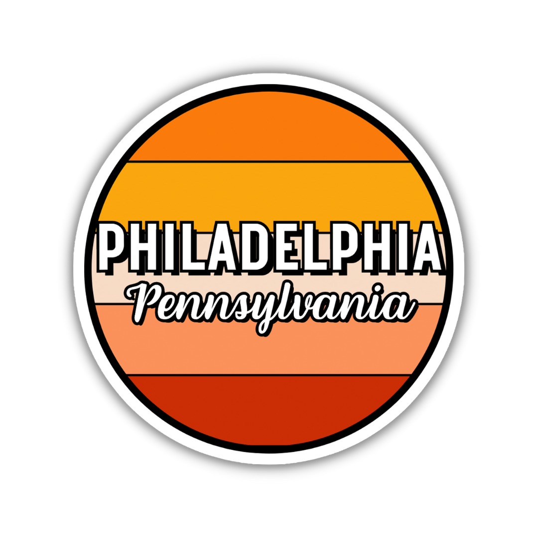 Philadelphia, Pennsylvania Circle Sticker