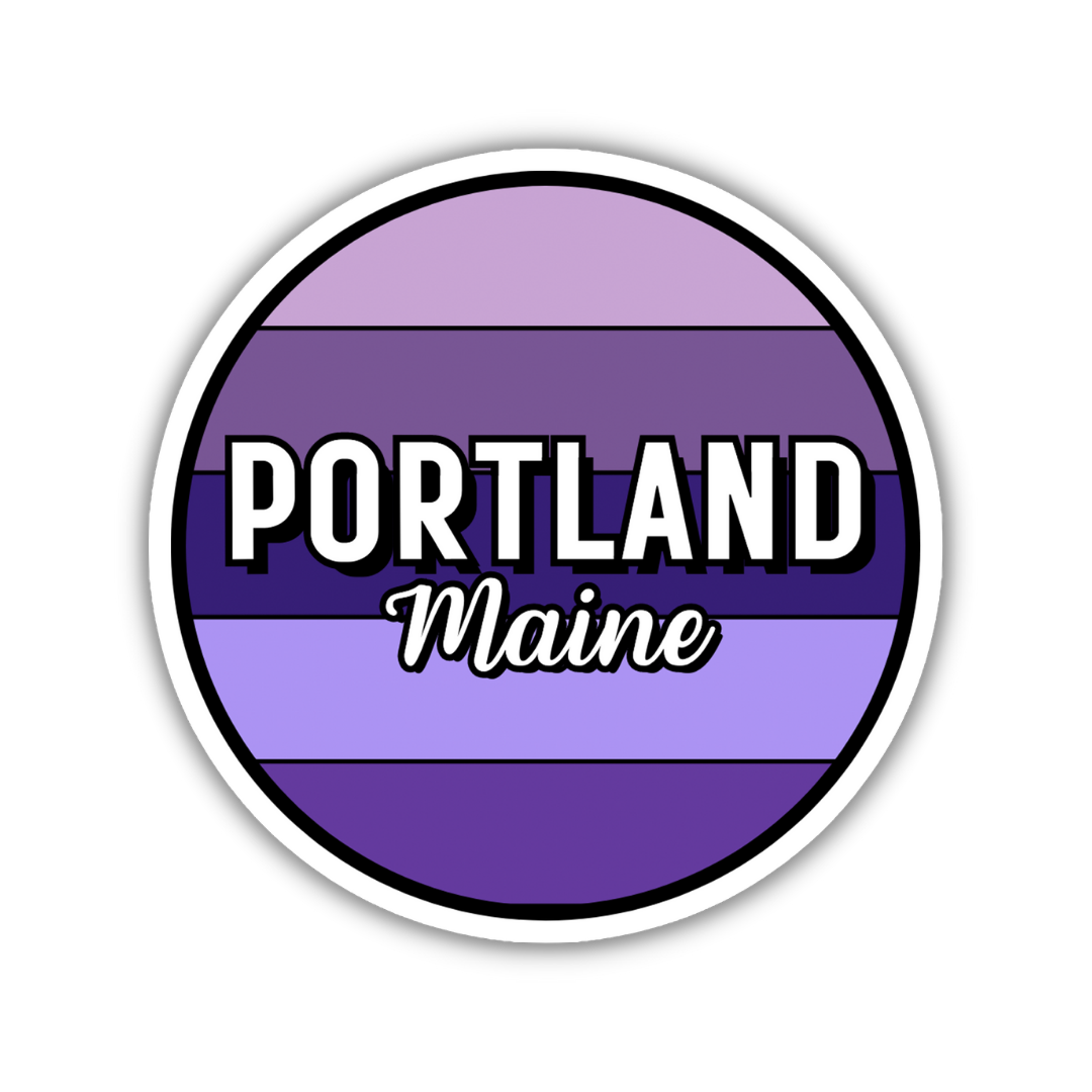 Portland, Maine Circle Sticker