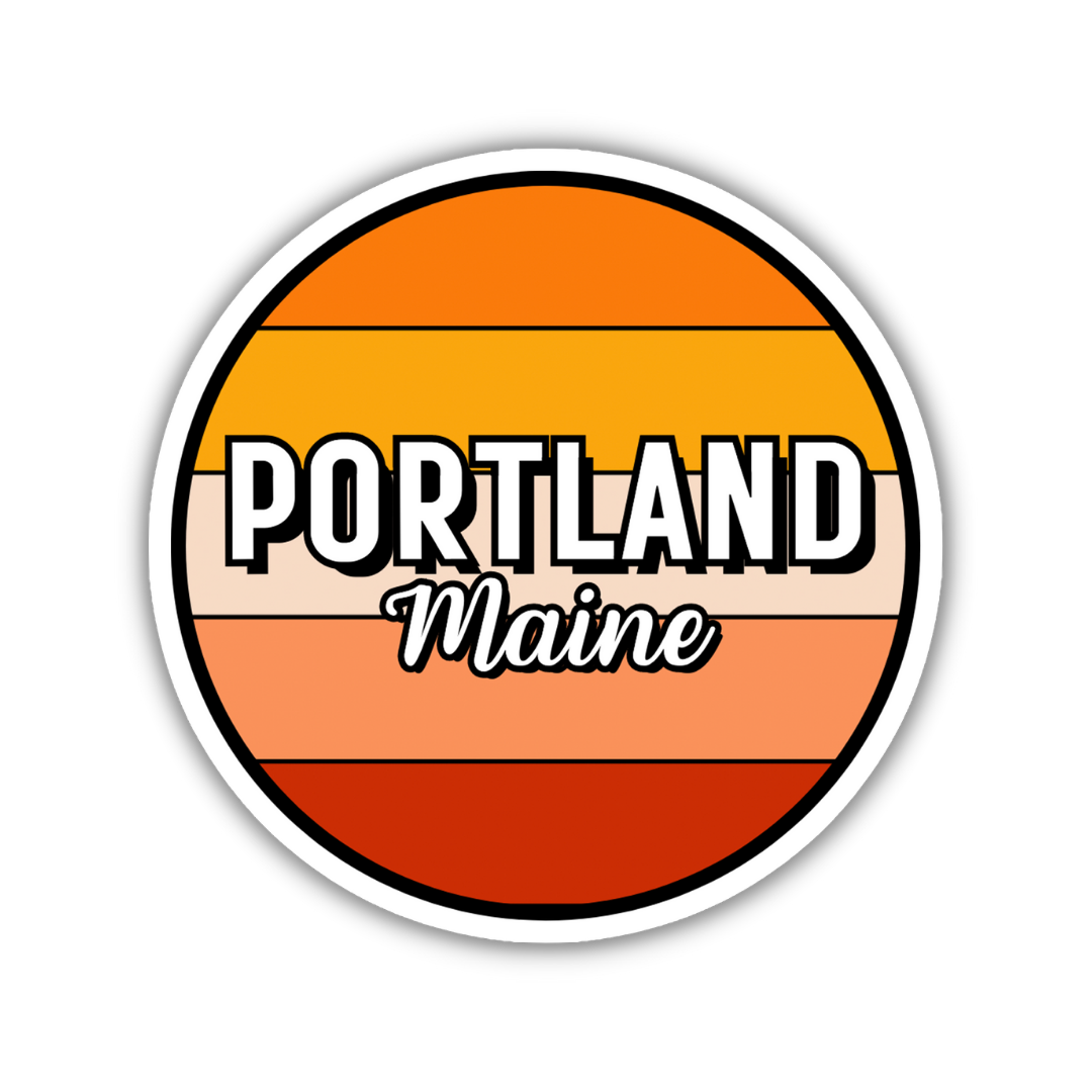 Portland, Maine Circle Sticker