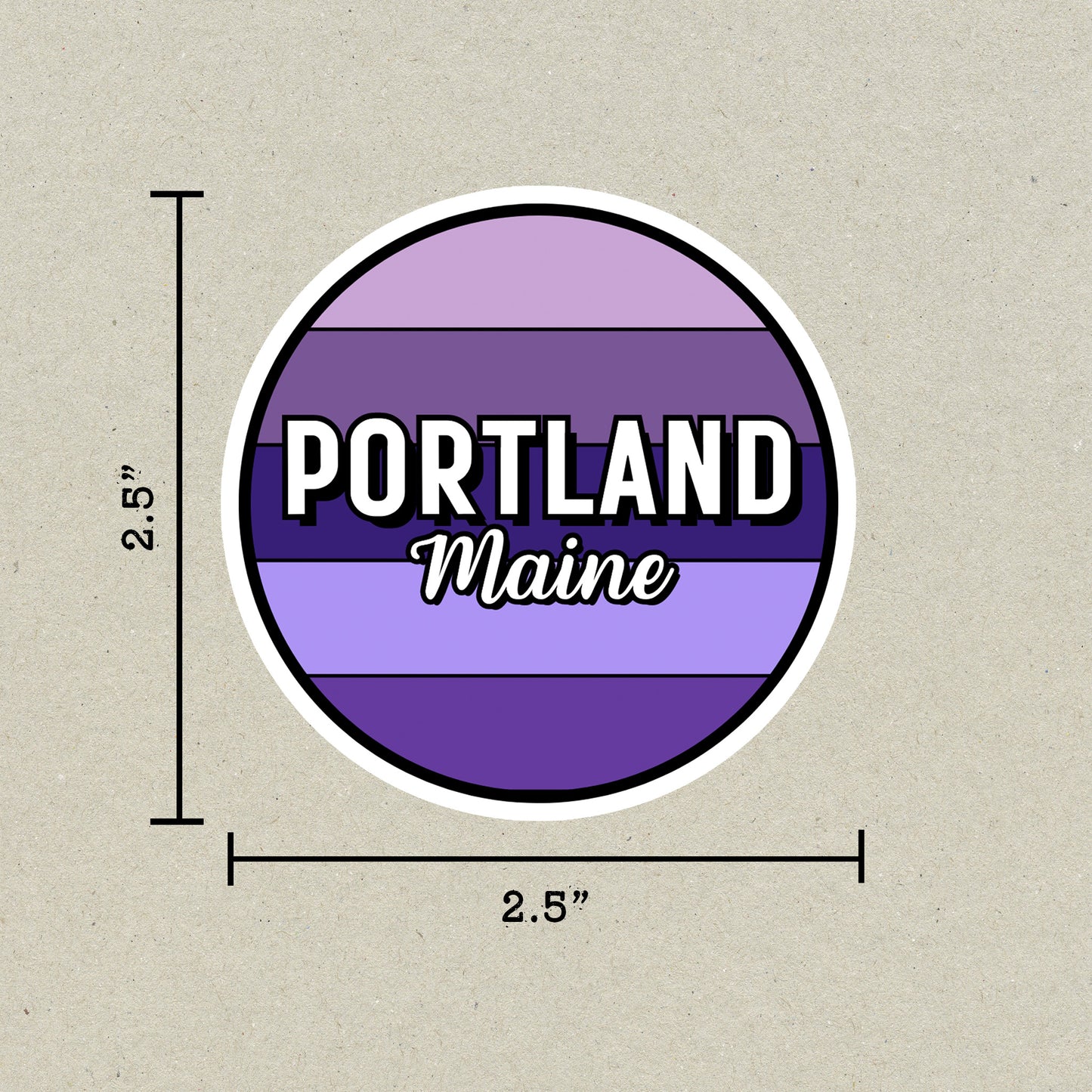Portland, Maine Circle Sticker