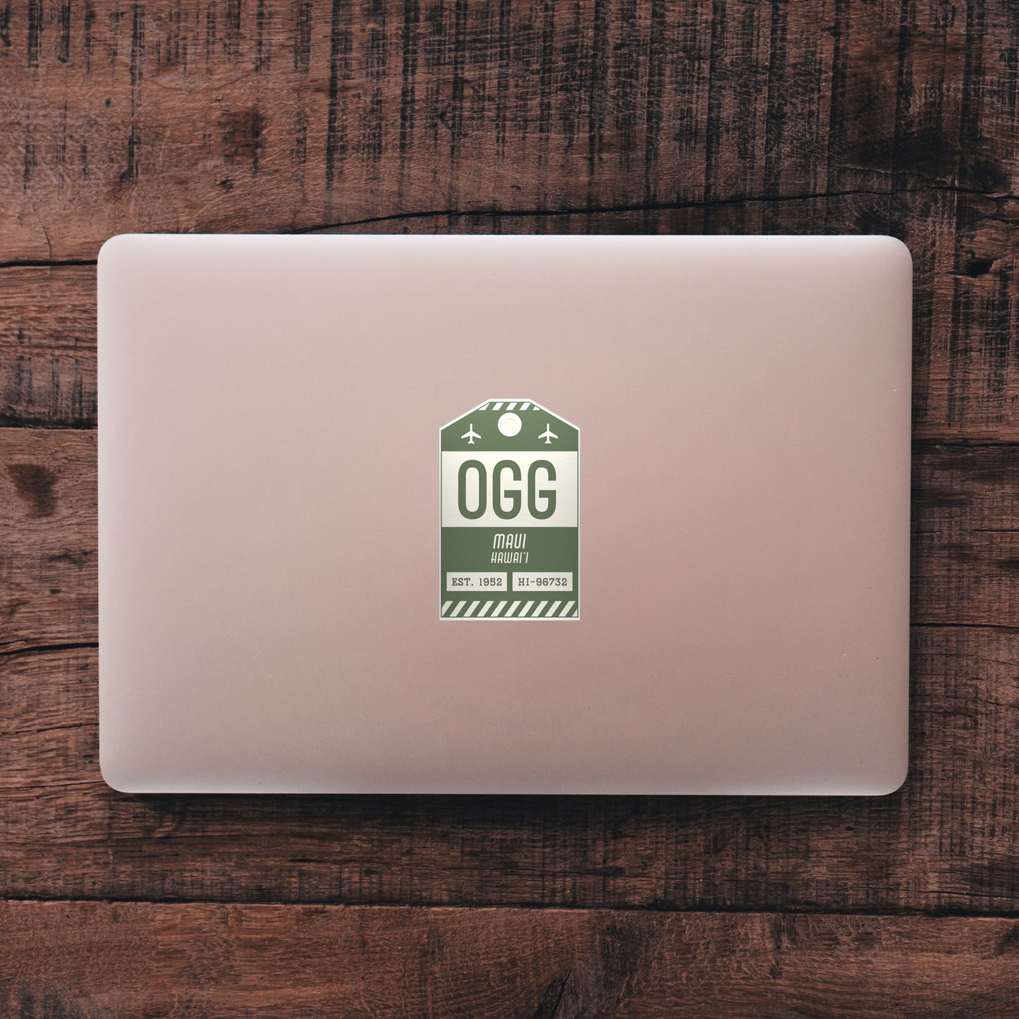 OGG Vintage Luggage Tag Sticker