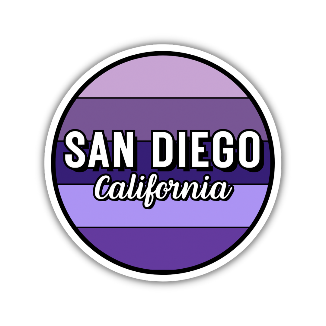 San Diego, California Circle Sticker