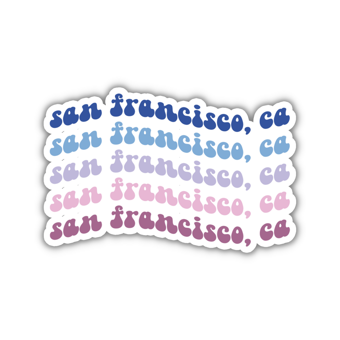 San Francisco, CA Retro Sticker