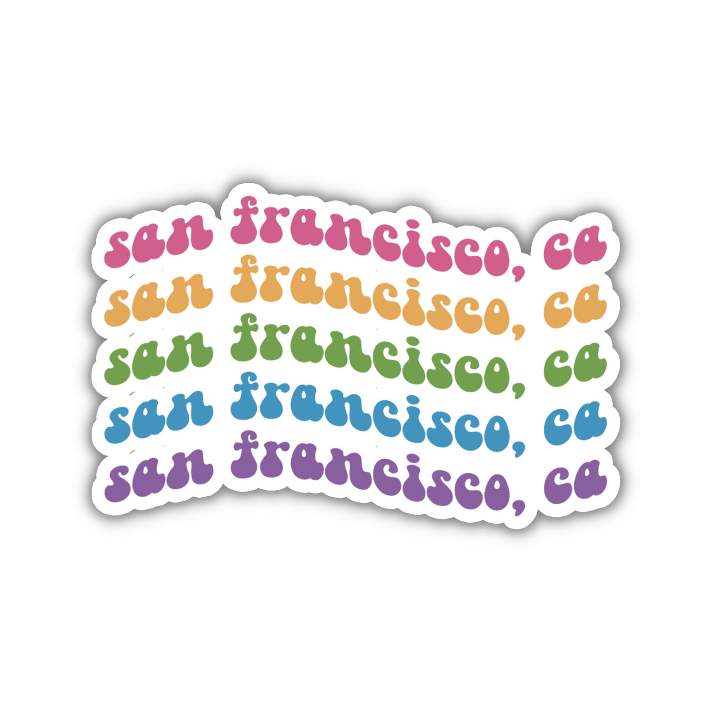 San Francisco, CA Retro Sticker