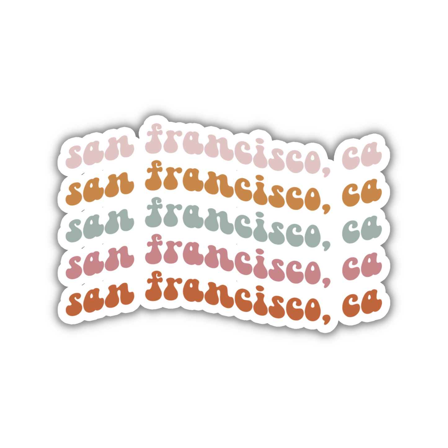 San Francisco, CA Retro Sticker