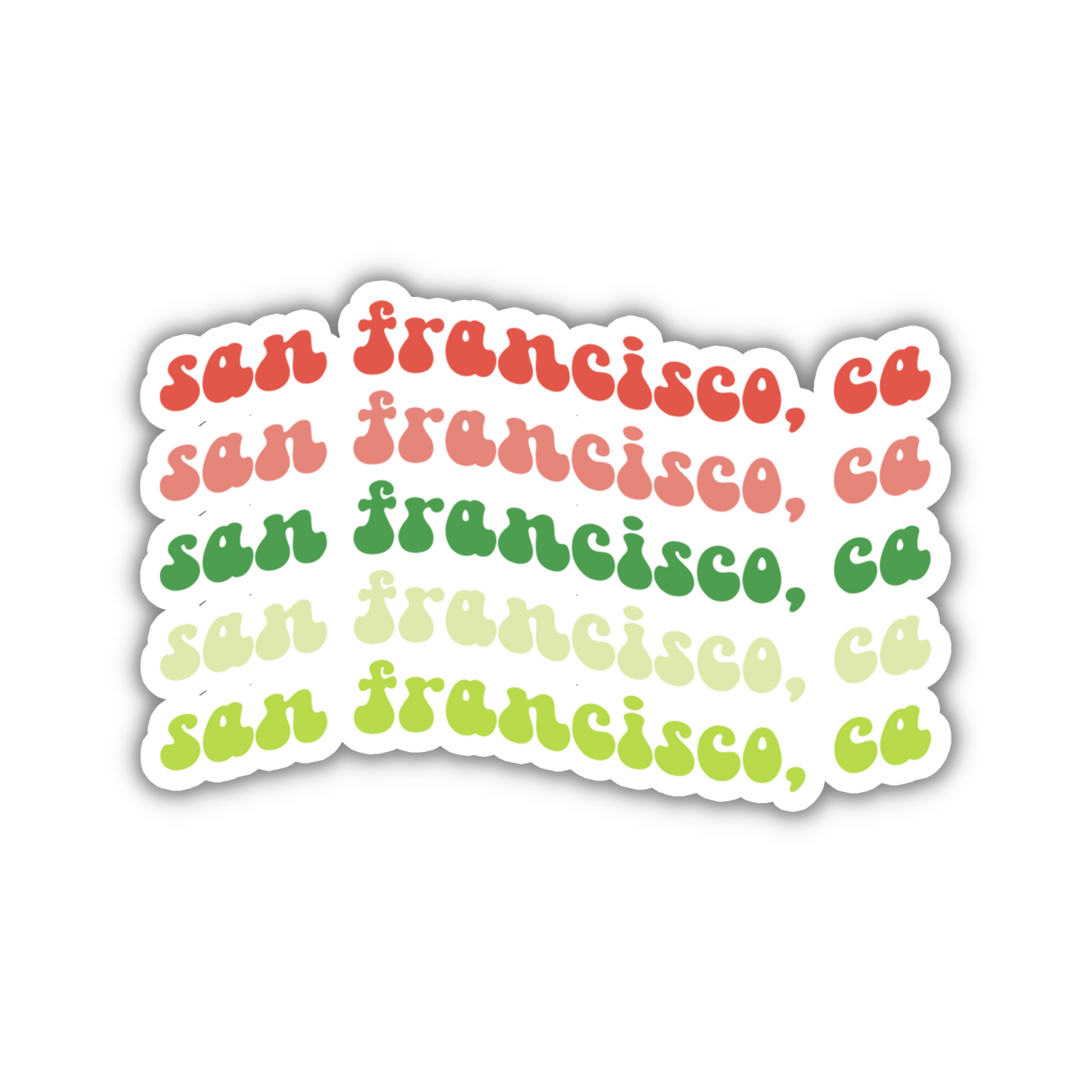 San Francisco, CA Retro Sticker