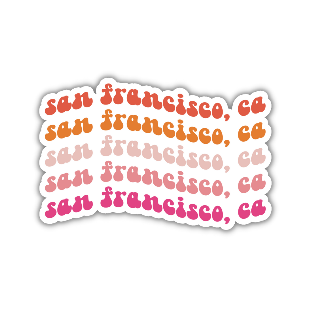 San Francisco, CA Retro Sticker