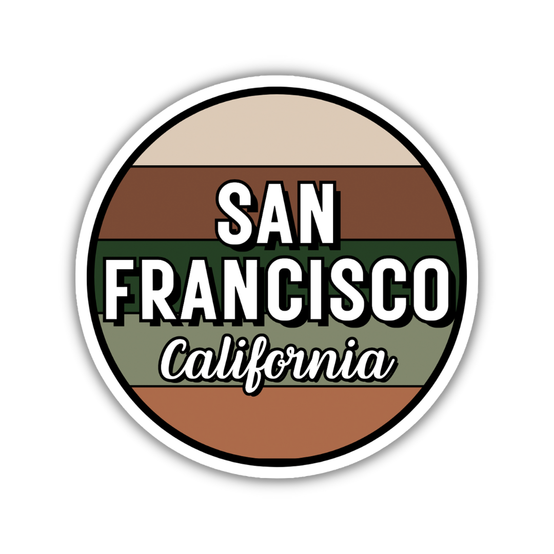 San Francisco, California Circle Sticker