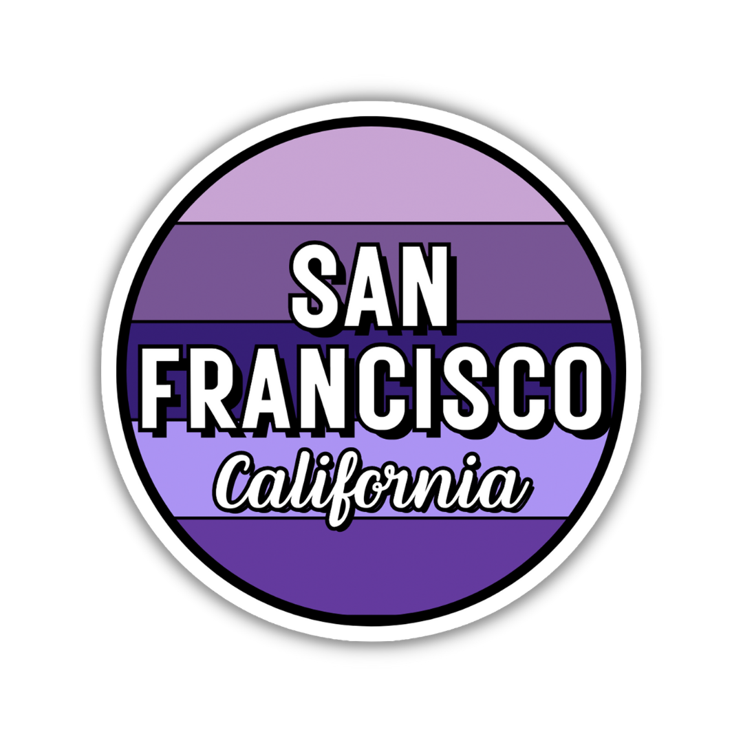 San Francisco, California Circle Sticker