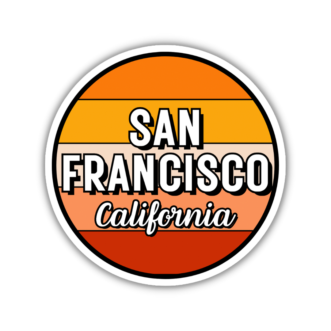 San Francisco, California Circle Sticker