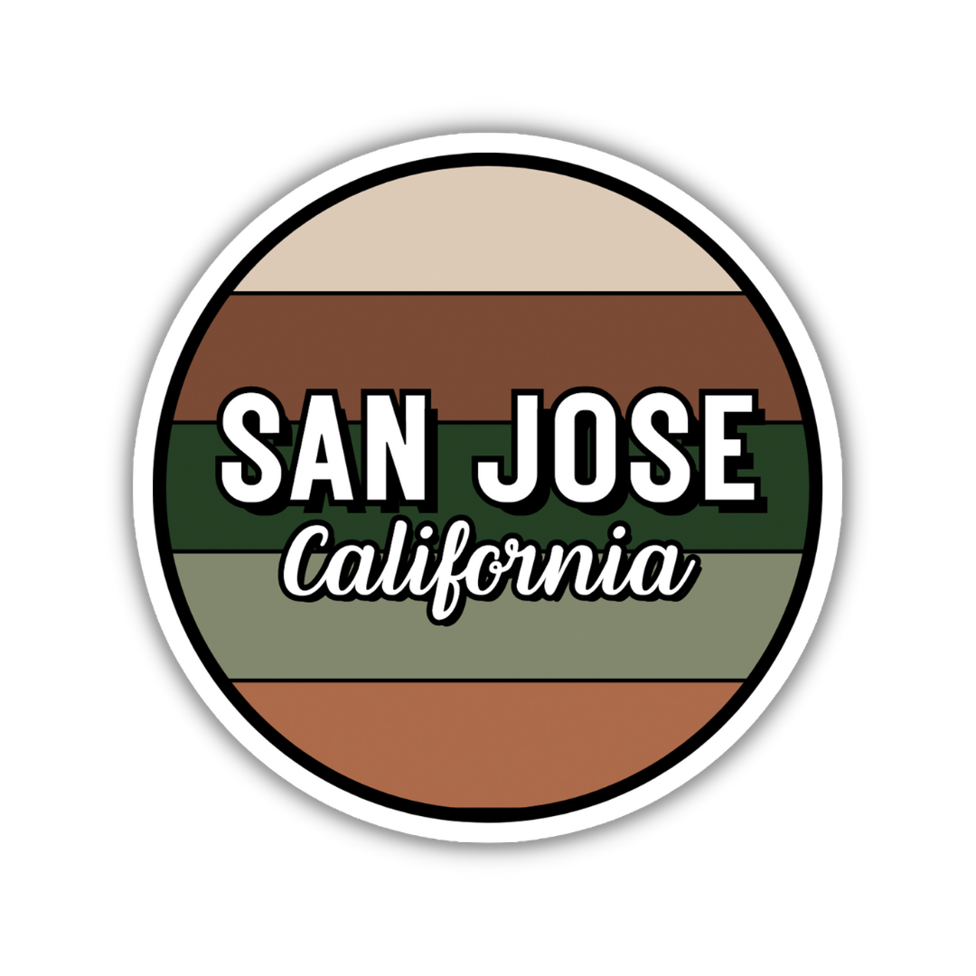San Jose, California Circle Sticker