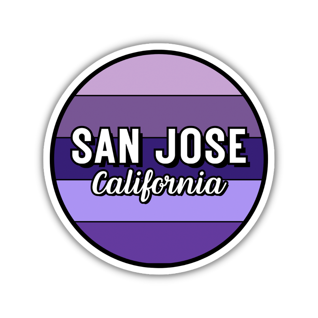 San Jose, California Circle Sticker