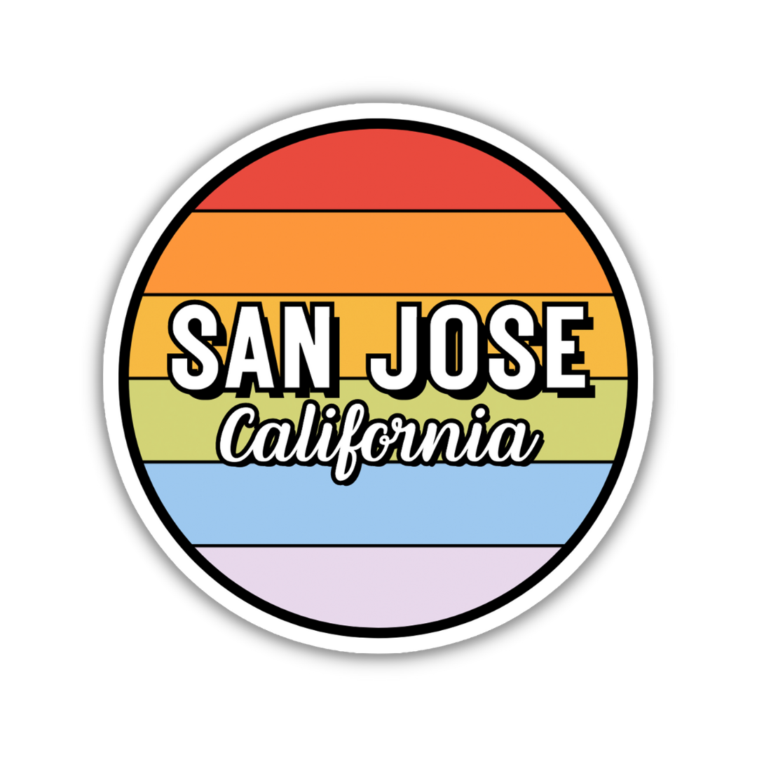 San Jose, California Circle Sticker