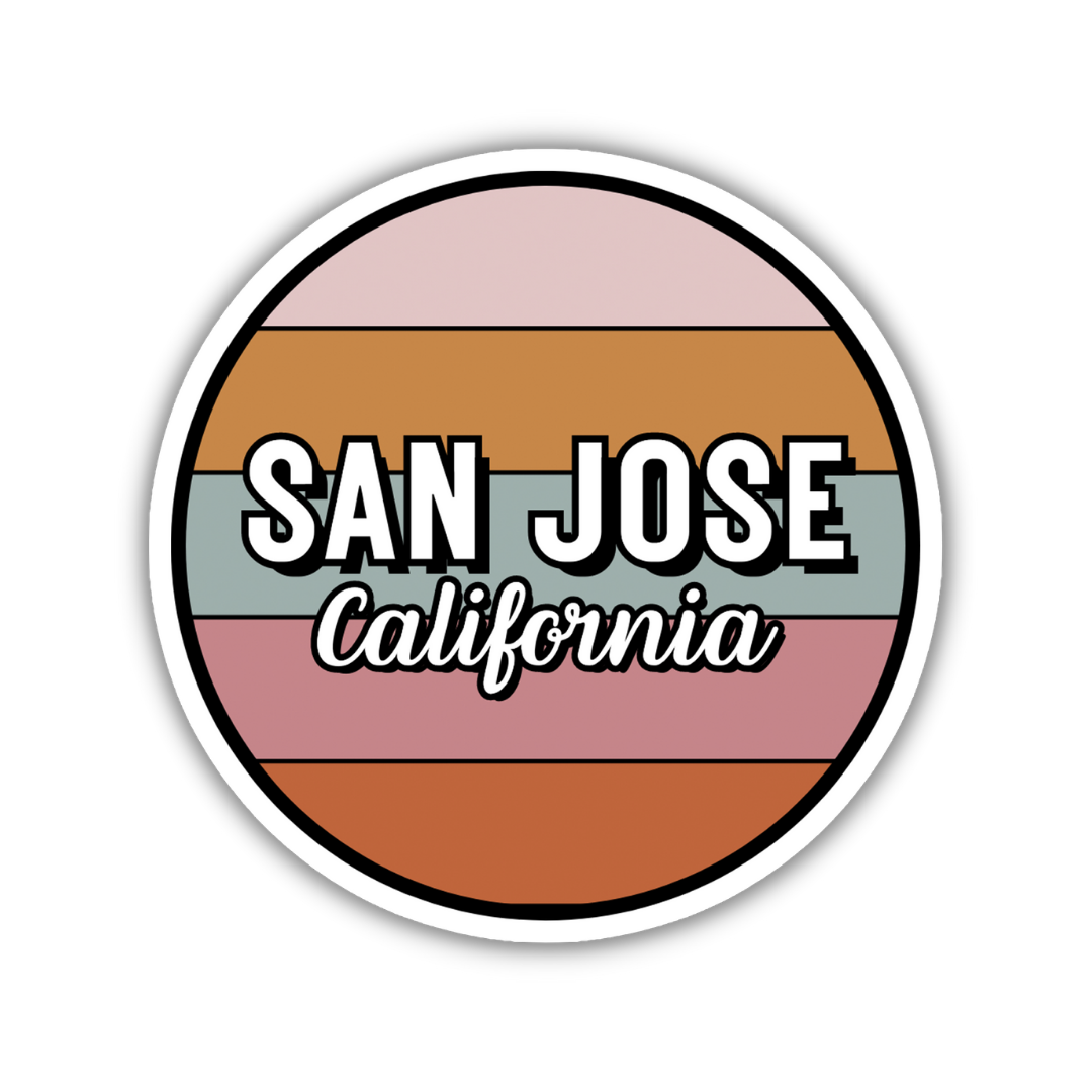 San Jose, California Circle Sticker