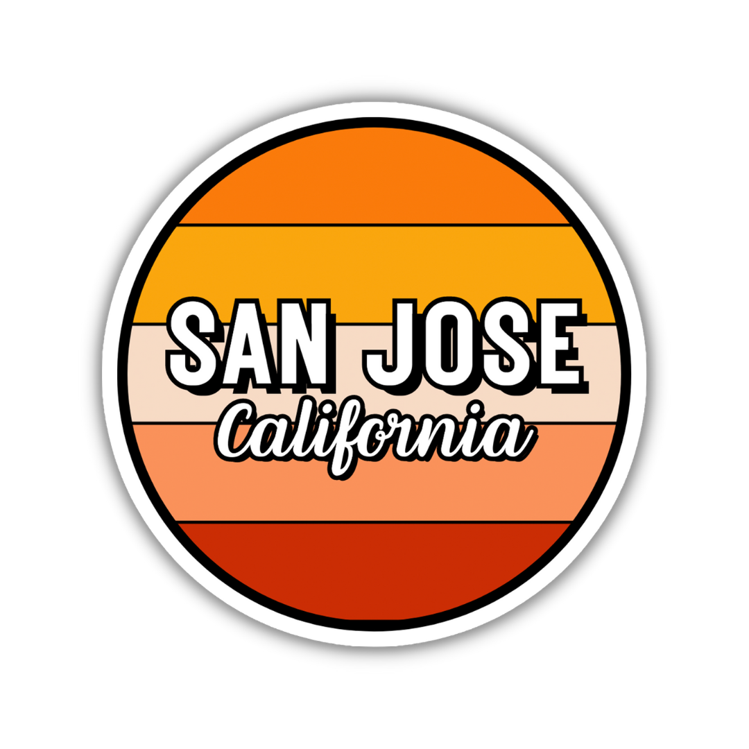 San Jose, California Circle Sticker
