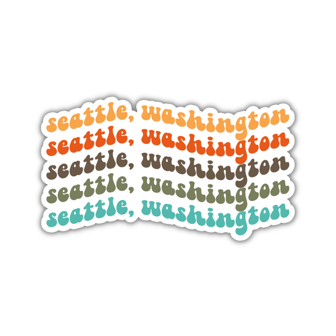 Seattle, Washington Retro Sticker