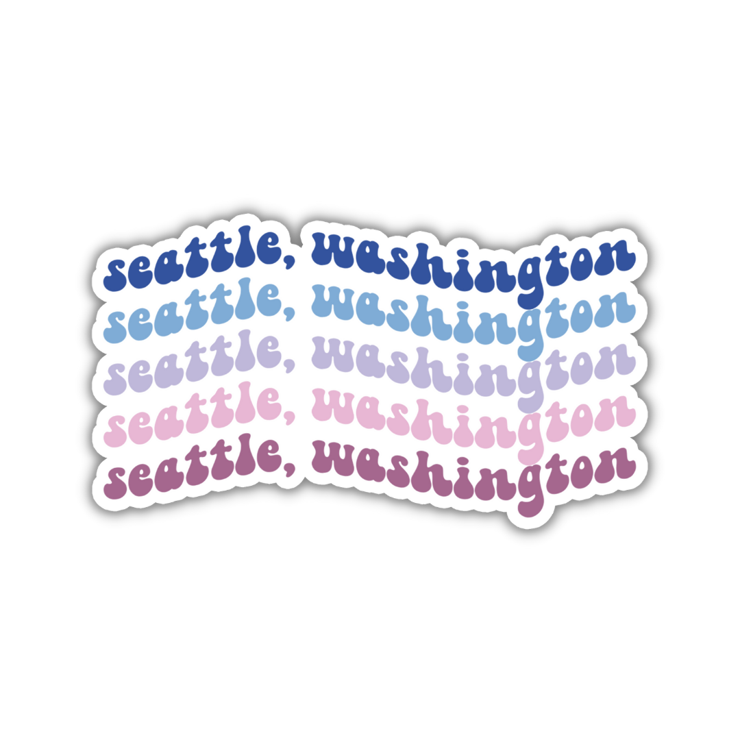 Seattle, Washington Retro Sticker