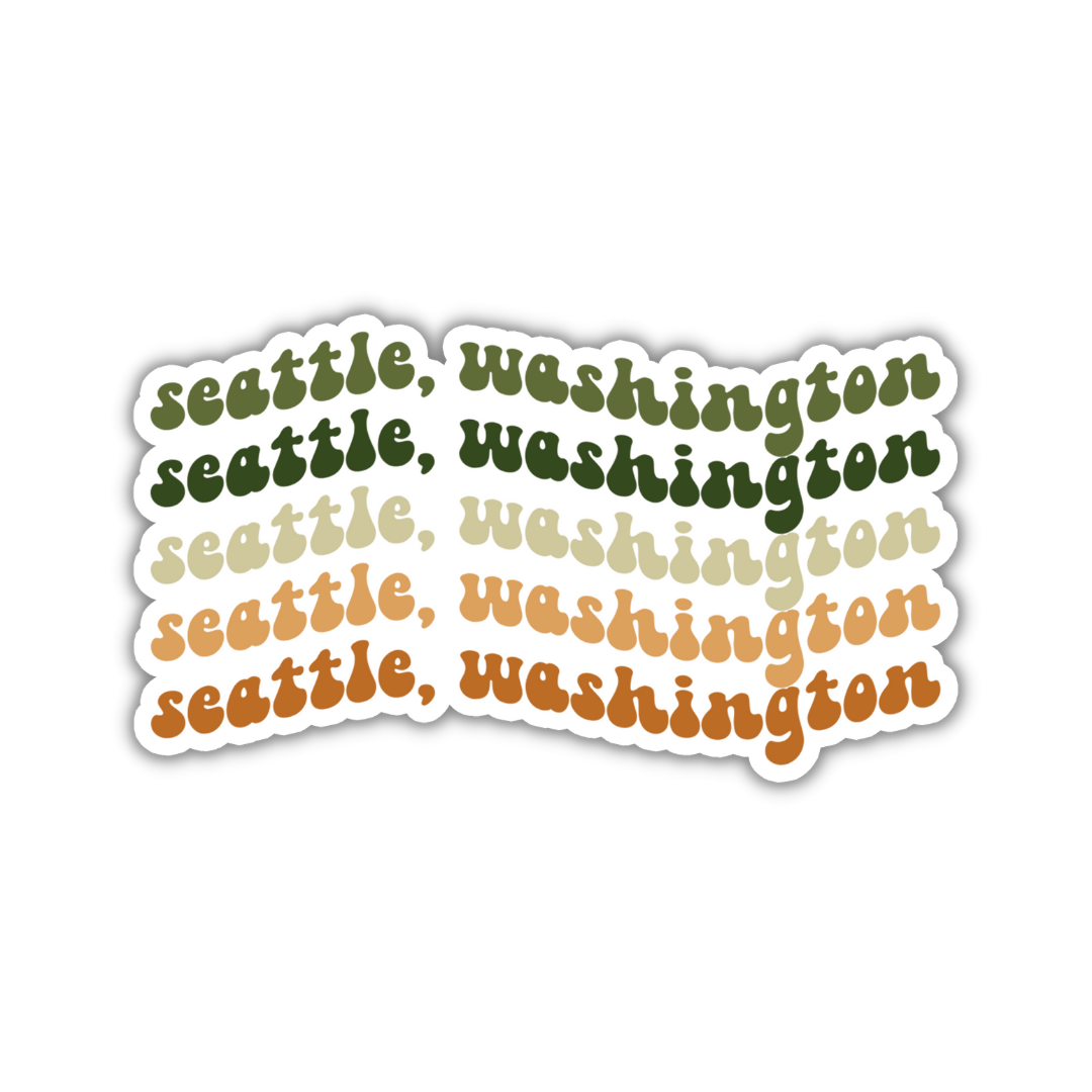 Seattle, Washington Retro Sticker