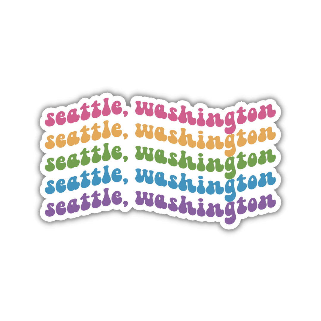 Seattle, Washington Retro Sticker