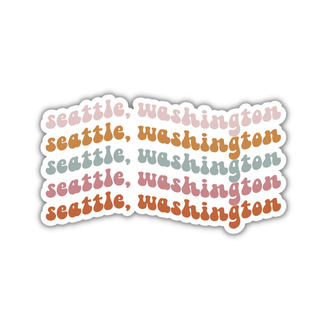Seattle, Washington Retro Sticker