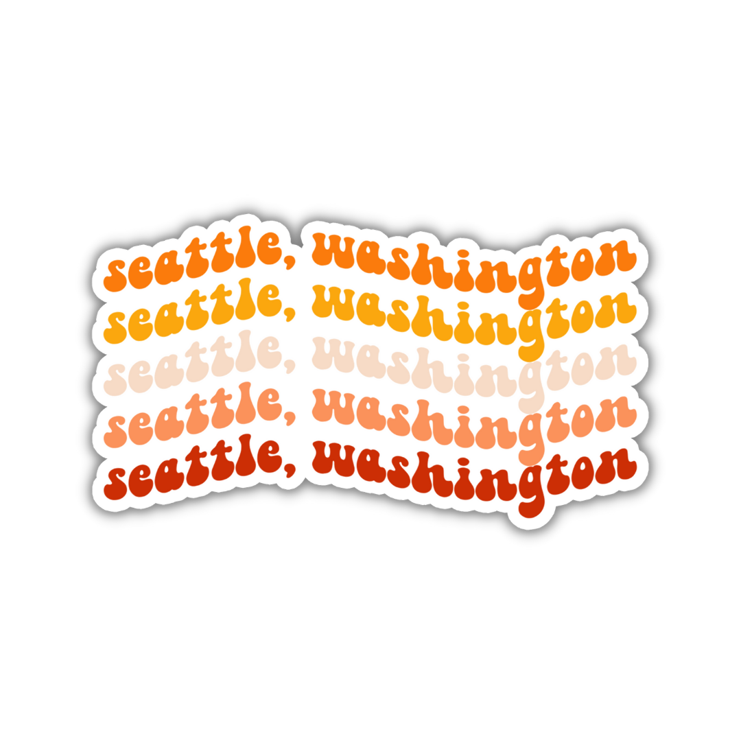 Seattle, Washington Retro Sticker