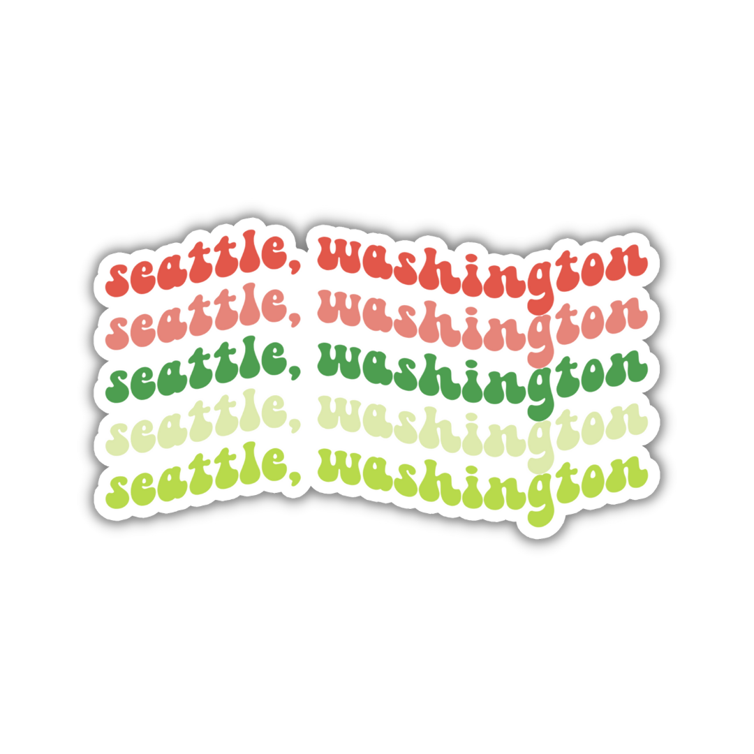 Seattle, Washington Retro Sticker
