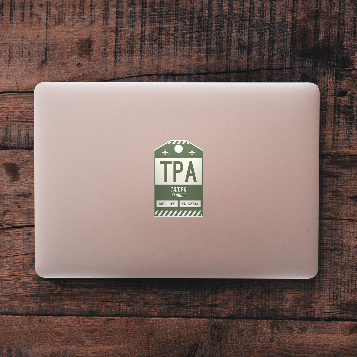 TPA Vintage Luggage Tag Sticker