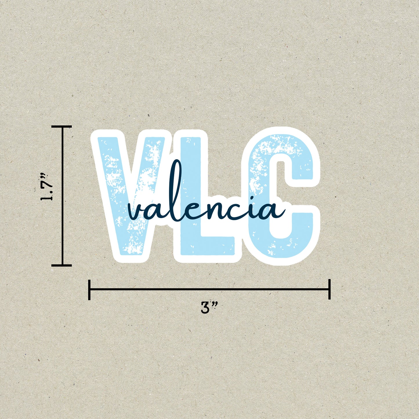 VLC Valencia Airport Code Sticker