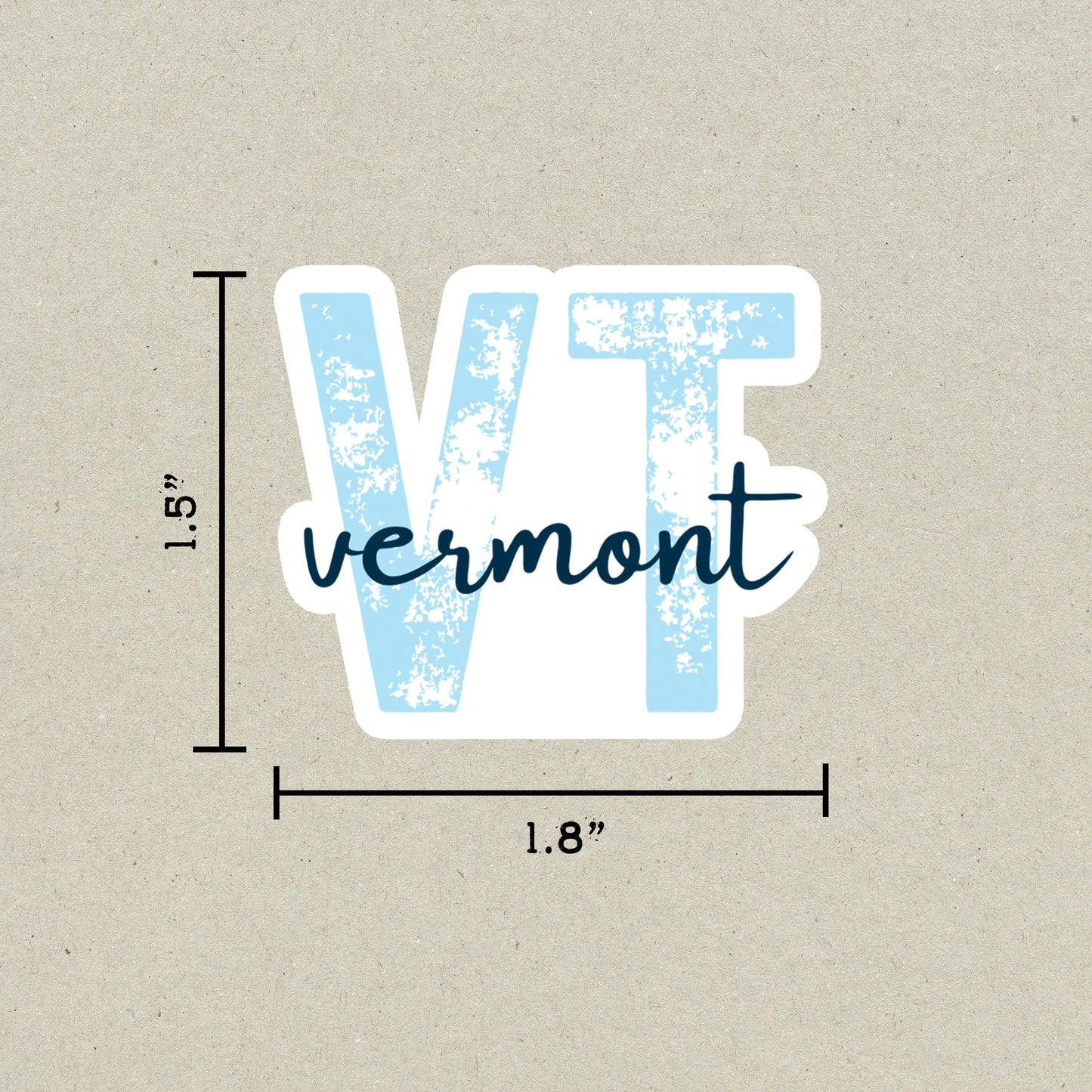 Vermont State Code Sticker